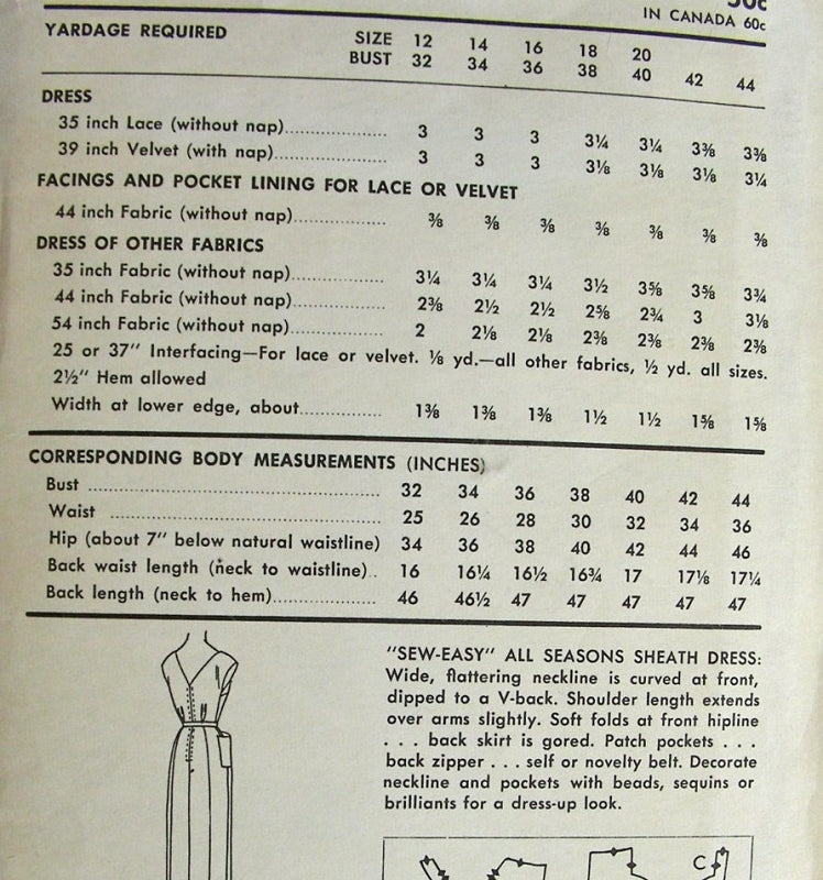 50s Bombshell Sheath Dress Pattern Advance 8297 Daytime or Cocktail Evening Sweetheart Neckline V Back Sew Easy Vintage Sewing Pattern