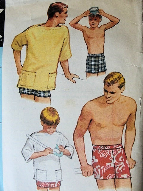 BOYS SWIMMING TRUNKS, BEACH SHIRT PATTERN  McCALLS 8290