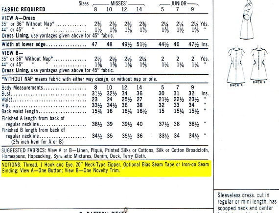 1960s Ultra Mod Mini Cutout Midriff Dress Pattern McCalls 9785 Vintage Sewing Pattern UNCUT