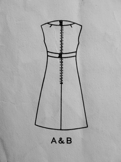 1960s MOD Cocktail Evening Dress Pattern VOGUE Americana 2264 Empire A Line Low U Shape Neckline Front Inverted Pleat Bust 32.5 Vintage Sewing Pattern FACTORY FOLDED