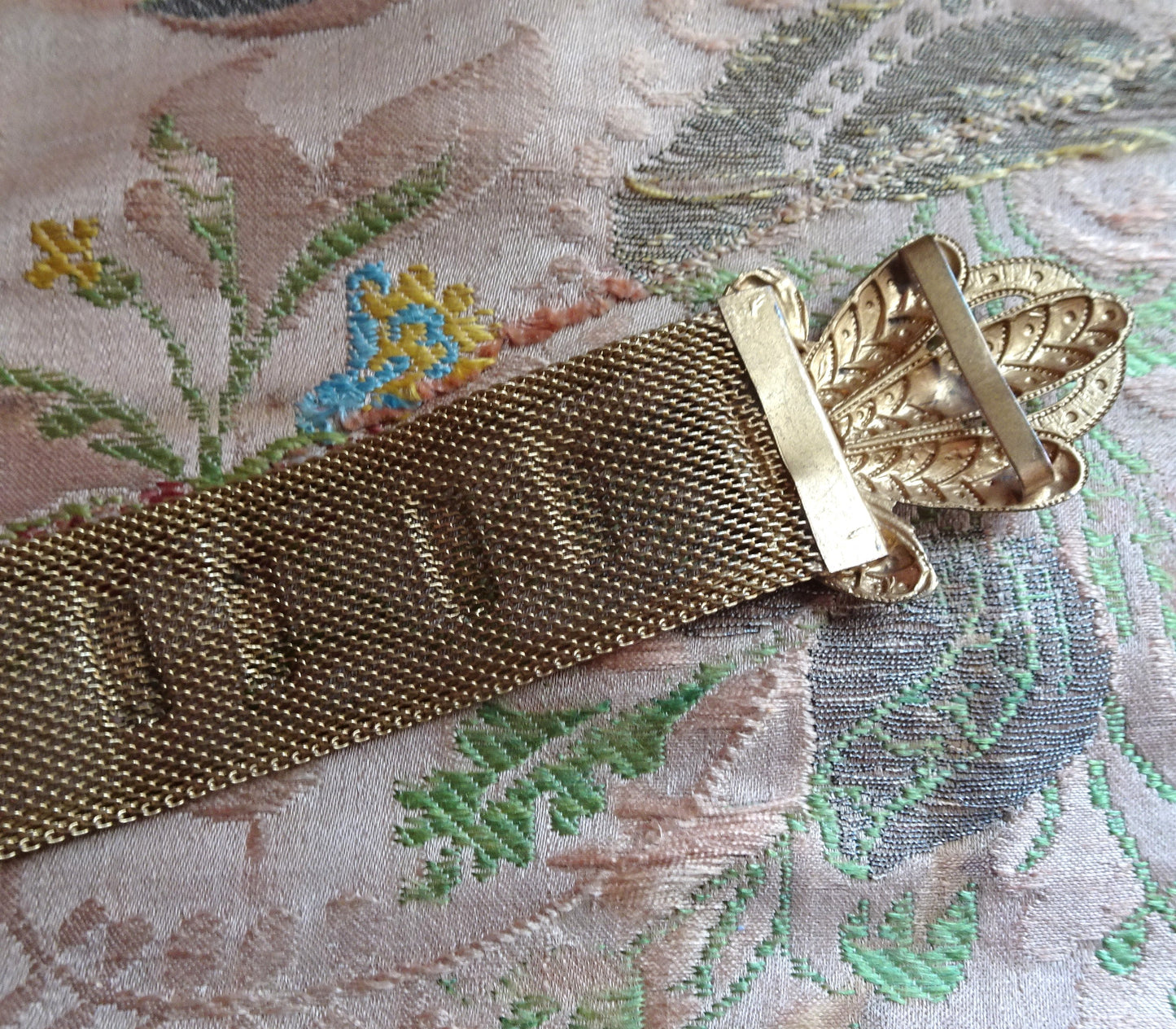 BEAUTIFUL Unique Antique Belt Buckle, Ornate Double Dress Buckle, Gold Tone Metal, Stunning Dress Buckle, Statement Vintage Buckles