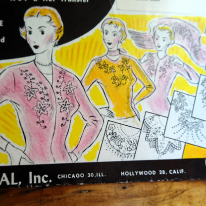 FABULOUS Vintage 50s Bead Pattern, Craft House Regal, Bead Sweaters,Blouses,Cardigans, Hats, Gloves etc Never Used Still Sealed, Vintage Craft Pattern