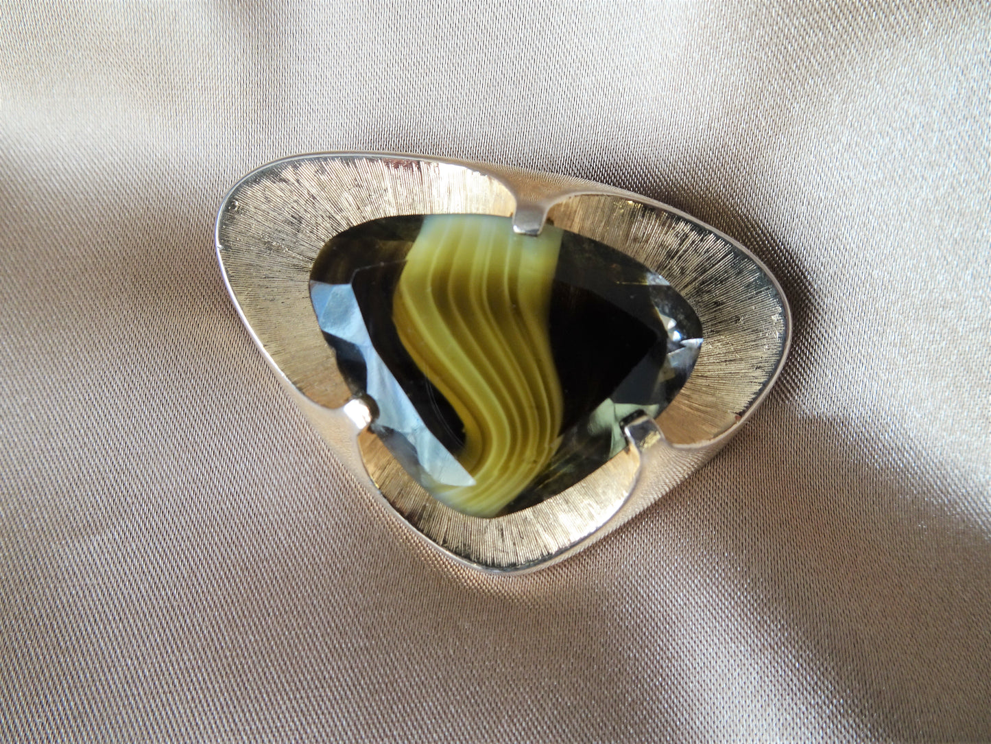 STUNNING Vintage Art Glass Brooch,SPHINX Signed Brooch, Rare 50s Brooch, Mid Century Brooch, Dramatic Design, MCM, Collectible Vintage Jewelry