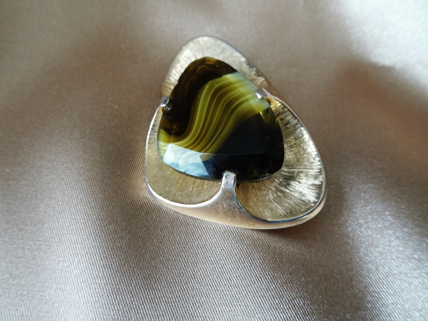 STUNNING Vintage Art Glass Brooch,SPHINX Signed Brooch, Rare 50s Brooch, Mid Century Brooch, Dramatic Design, MCM, Collectible Vintage Jewelry