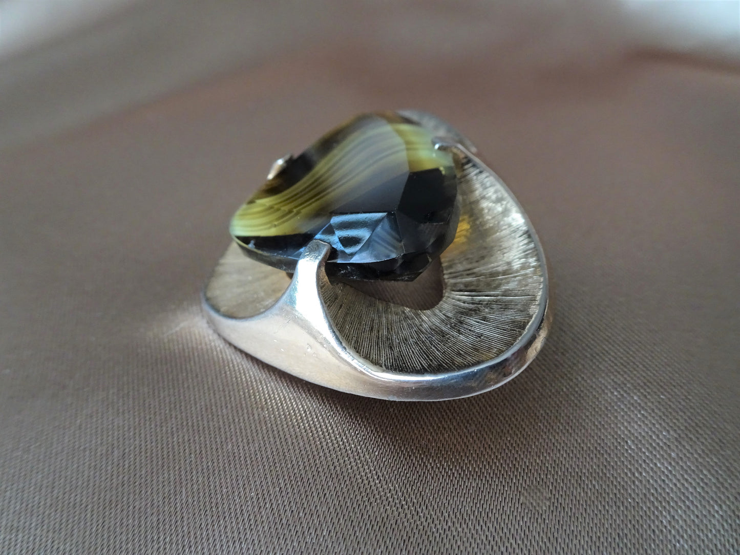 STUNNING Vintage Art Glass Brooch,SPHINX Signed Brooch, Rare 50s Brooch, Mid Century Brooch, Dramatic Design, MCM, Collectible Vintage Jewelry