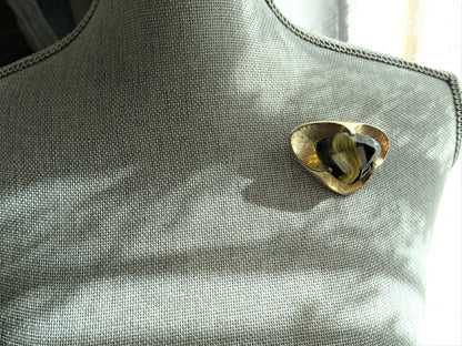 STUNNING Vintage Art Glass Brooch,SPHINX Signed Brooch, Rare 50s Brooch, Mid Century Brooch, Dramatic Design, MCM, Collectible Vintage Jewelry