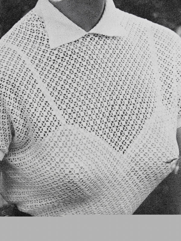 INSTANT PDF CROCHET Pattern 1950s Vintage Ladies Very Pretty Lace Blouse Crocheted Crochet Pattern Rockabilly Style