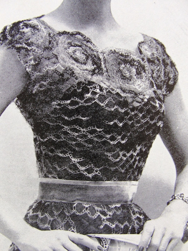 INSTANT PDF PATTERN 1950s Vintage Crochet Pattern Beautiful Lacy Dress Full Skirt Dreamy Lace Suitable As Wedding Dress