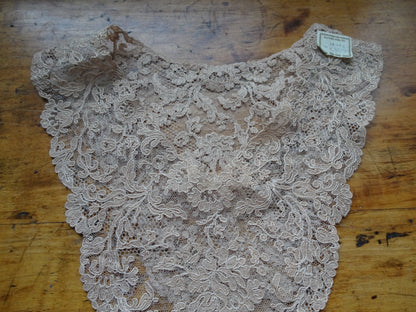 BEAUTIFUL Antique FRENCH LACE Collar,Tambour Embroidered,Great Gatsby,Bridal Vintage Clothing,Collectible Vintage Lace