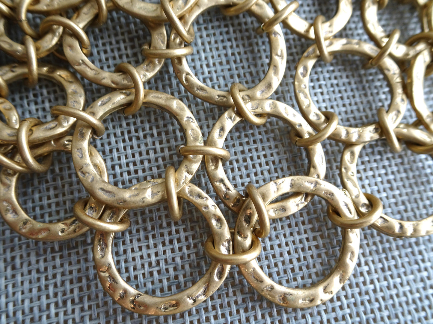 STUNNING Vintage Necklace, Gianni Versace Inspired Bib Chain Mail Design, High Fashion Designer Necklace