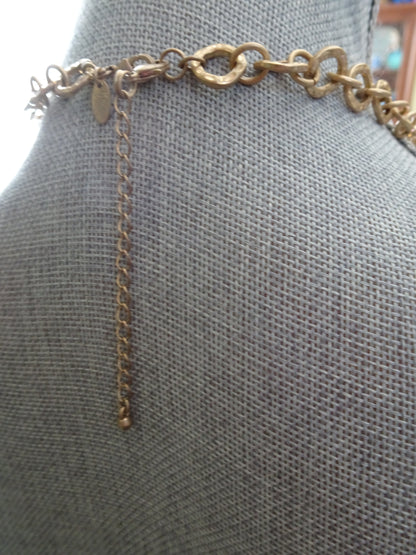 STUNNING Vintage Necklace, Gianni Versace Inspired Bib Chain Mail Design, High Fashion Designer Necklace
