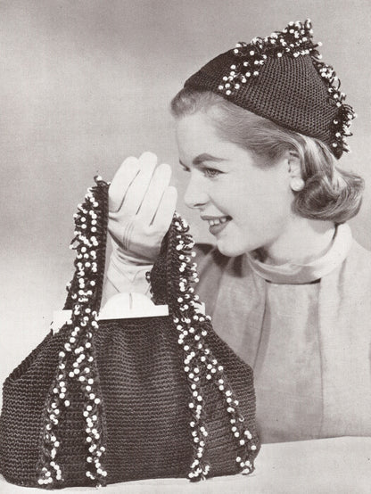 Instant PDF Vintage Pattern Book THIRTY TWO Hats and Bags PATTERNS Hiawatha Hats & Bags By Melina Book No. 115 Patterns for 32 Lovely Hats Purses