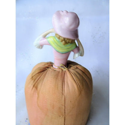 LOVELY Antique Half Doll Pin Cushion,Tall Pincushion,Half Doll With Hat,Pincushion Doll for Sewing or Hatpins,Vanity or Sewing Room Display