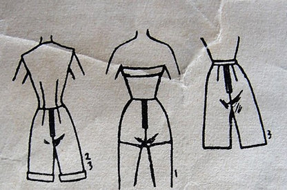 1950s GLAMOROUS Bathing Suit Beachwear Pattern ADVANCE 5794 Includes High Waist Walking Shorts and Weskit Blouse Bust 28 Weekend Wear Vintage Sewing Pattern
