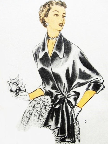 1950s BEAUTIFUL Day or Evening Blouse Pattern ADVANCE 6142 Three Stunning Designs, Bust 36, Sew Easy Vintage Sewing Pattern FACTORY FOLDED