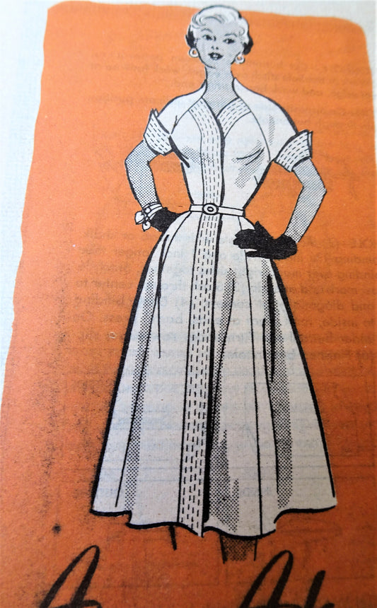 1950s LOVELY Dress Pattern ANNE ADAMS 4552 Beautiful Day or After 5 Dress, Bust 32 Vintage Sewing Pattern FACTORY FOLDED