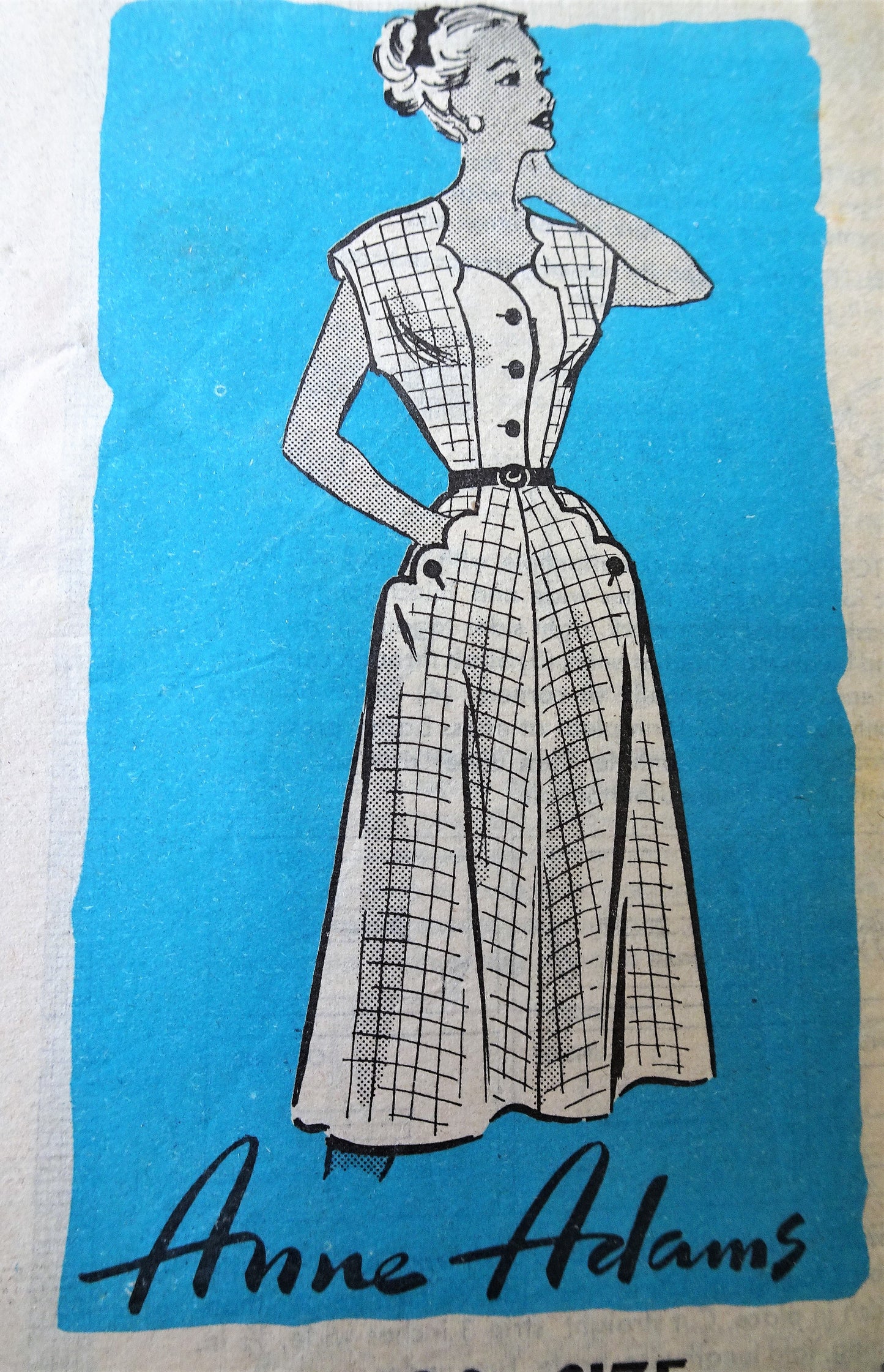 1950s CUTE Dress Pattern ANNE ADAMS 4626 Lovely Scallop Details Bust 34 Vintage Sewing Pattern