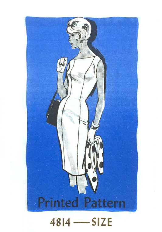 Early 1960s STUNNING Sheath Dress Pattern ANNE ADAMS 4814 Figure Show Off Day or Cocktail Party Dress, Bust 36 Vintage Sewing Pattern
