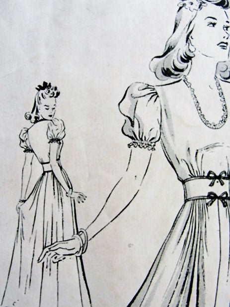 1940s GLAM Evening Gown or Day Dress Pattern BUTTERICK 9410 Beautiful Style Bust 36 Vintage Sewing Pattern FACTORY FOLDED