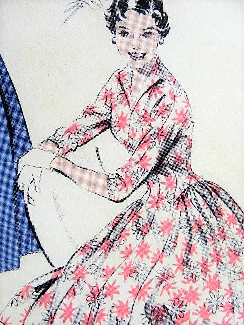 1950s PRINCESS Dress with Long Torso Butterick 7240 Vintage Sewing Pattern Bust 32