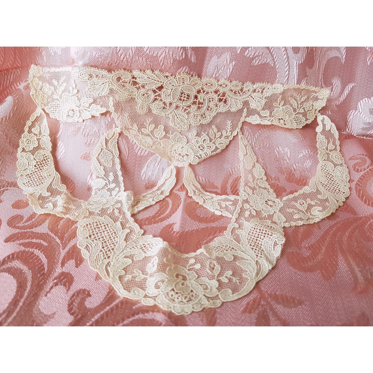 LOVELY Antique Lace Large Applique,Mixed Lace,Perfect For Dress,Blouse,Collectible Vintage Lace,Heirloom Sewing