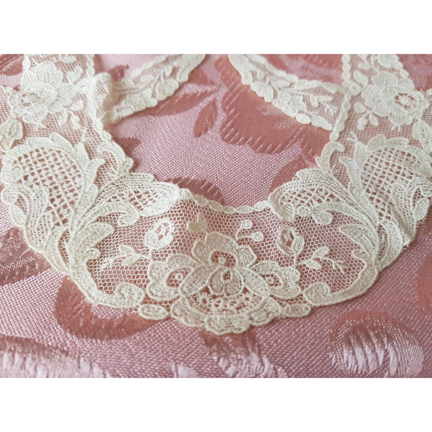 LOVELY Antique Lace Large Applique,Mixed Lace,Perfect For Dress,Blouse,Collectible Vintage Lace,Heirloom Sewing