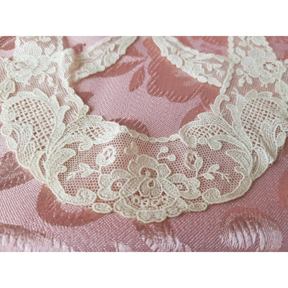 LOVELY Antique Lace Large Applique,Mixed Lace,Perfect For Dress,Blouse,Collectible Vintage Lace,Heirloom Sewing