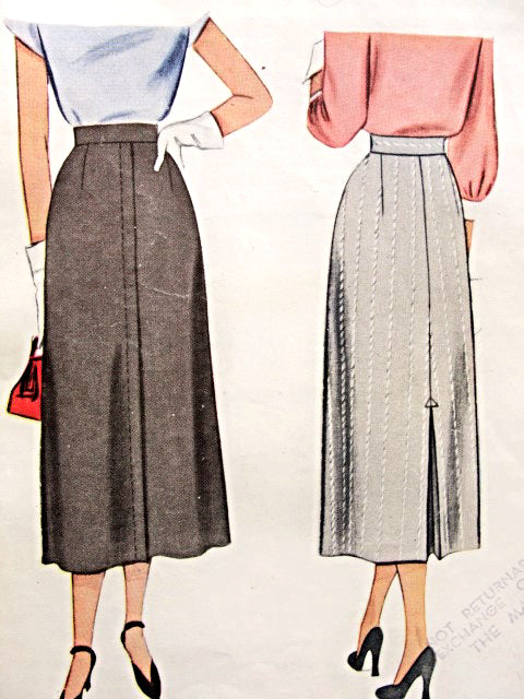 1940s Classic Skirt Pattern McCALL 7359 Vintage Sewing Pattern