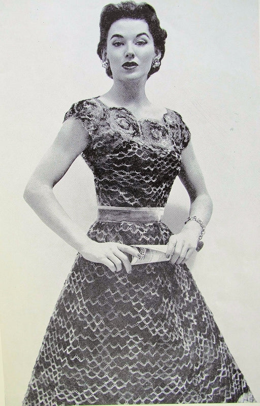 INSTANT PDF PATTERN 1950s Vintage Crochet Pattern Beautiful Lacy Dress – So Vintage Patterns