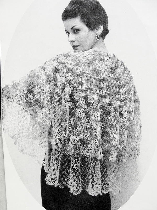 INSTANT PDF PATTERN 1950s Vintage Crochet Pattern Lacey Large 1930s Style Shawl Stole Wrap Scarf Perfect For Day or Evening Wedding