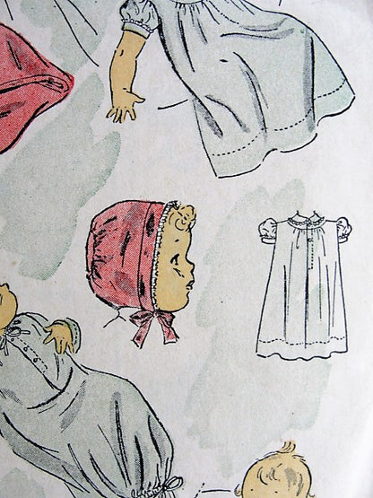 1940s Vintage CLASSIC Infant Layette DuBarry 2493 Sewing Pattern