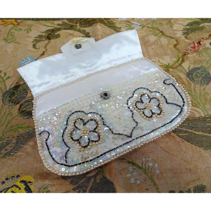 GORGEOUS Vintage Beaded Purse, Sequinned Evening Bag, Clutch Purse, Wedding Bag, Wedding Purse, Beautiful Vintage Purses