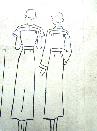 STUNNING 1930s Frock Dress Pattern HOLLYWOOD 1039 Features Starlet Jean Muir Beautiful Day or Cocktail Dinner Dress, Easy To Sew Dress Bust 32 Vintage Sewing Pattern