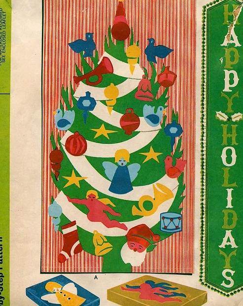 1960s Christmas Holiday Crafts Decorations Pattern For Banner Tablemat Stockings Swag, Retro Alphabet  McCalls 2159 Vintage Sewing Pattern UNCUT