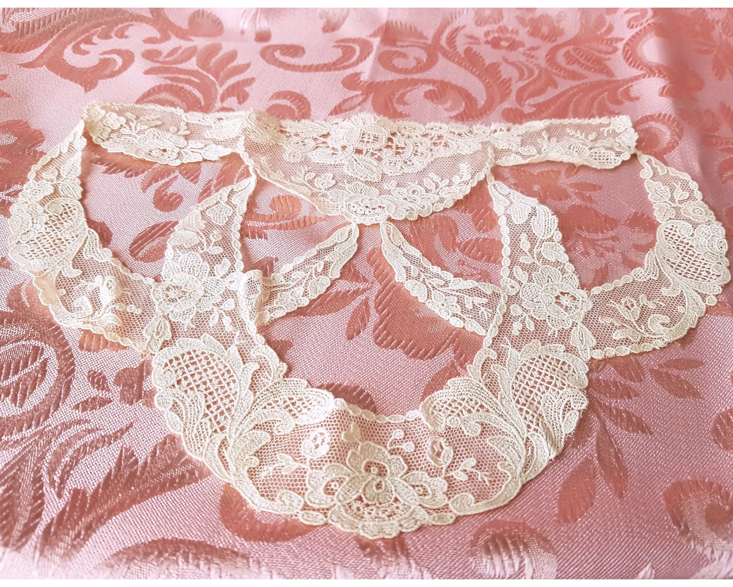 LOVELY Antique Lace Large Applique,Mixed Lace,Perfect For Dress,Blouse,Collectible Vintage Lace,Heirloom Sewing