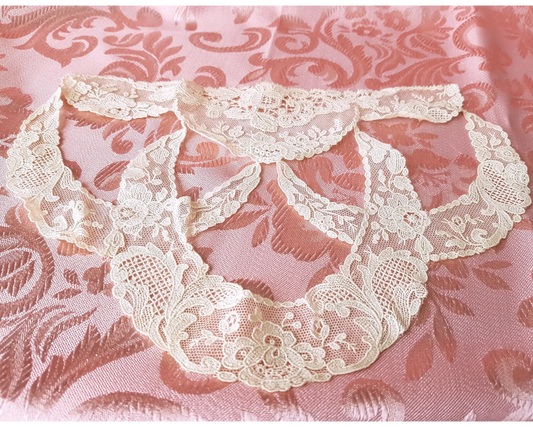 LOVELY Antique Lace Large Applique,Mixed Lace,Perfect For Dress,Blouse,Collectible Vintage Lace,Heirloom Sewing