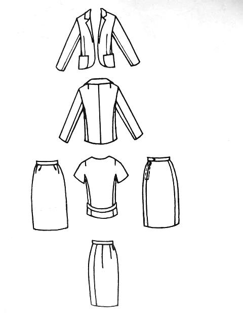 1960s RONALD PATERSON Suit and Blouse Pattern VOGUE Couturier Design 1410 Cutaway Jacket Slim Skirt Unique OverBlouse Bust 32 Vintage Sewing Pattern FACTORY FOLDED