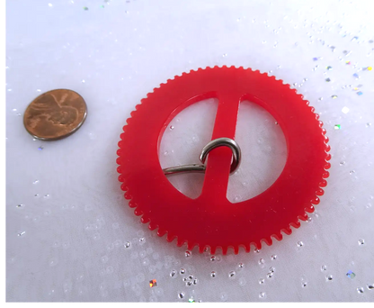 1930s ART DECO Original CATALIN or Bakelite Buckle,Cherry Red,Carved Buckle,Large Thick Dress Buckle,Collectible Vintage Bakelite