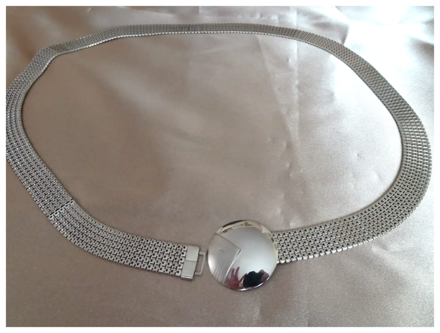 STUNNING Art Deco Chrome Belt and Buckle, Classic Deco ,Wonderful Condition, Collectible Art Deco Accessories