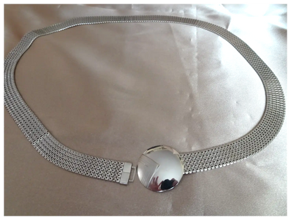 STUNNING Art Deco Chrome Belt and Buckle, Classic Deco ,Wonderful Condition, Collectible Art Deco Accessories
