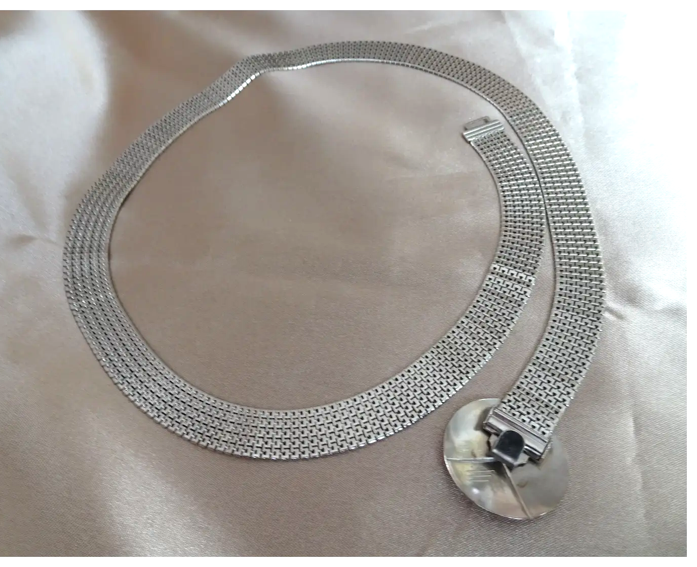 STUNNING Art Deco Chrome Belt and Buckle, Classic Deco ,Wonderful Condition, Collectible Art Deco Accessories