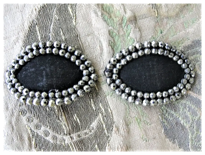 ANTIQUE Shoe Buckles,French Cut Steel Shoe Buckles Victorian Shoe Clips,Edwardian Shoe Buckles,Sparkling Cut Steel, Collectible Shoe Buckles