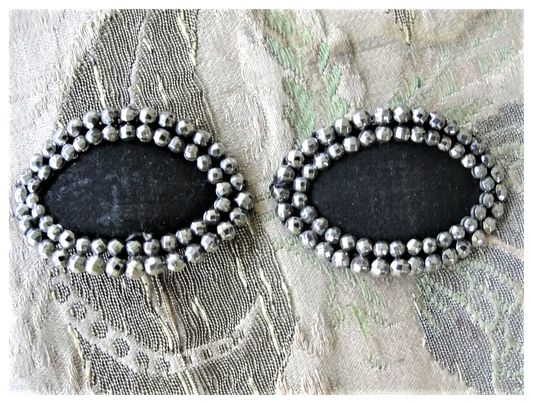 ANTIQUE Shoe Buckles,French Cut Steel Shoe Buckles Victorian Shoe Clips,Edwardian Shoe Buckles,Sparkling Cut Steel, Collectible Shoe Buckles