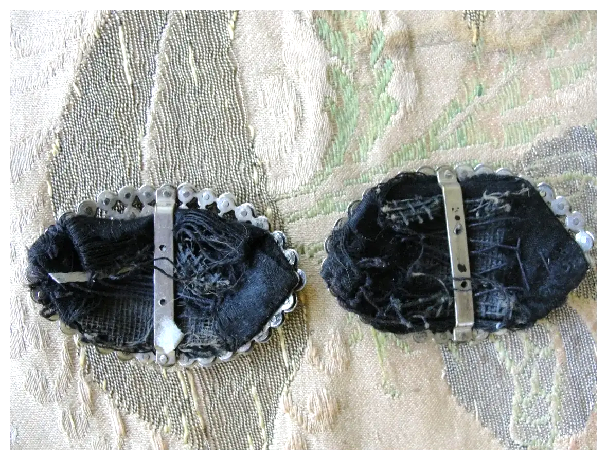 ANTIQUE Shoe Buckles,French Cut Steel Shoe Buckles Victorian Shoe Clips,Edwardian Shoe Buckles,Sparkling Cut Steel, Collectible Shoe Buckles