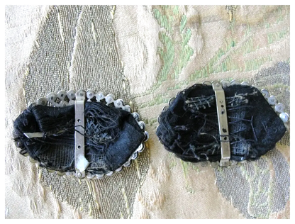 ANTIQUE Shoe Buckles,French Cut Steel Shoe Buckles Victorian Shoe Clips,Edwardian Shoe Buckles,Sparkling Cut Steel, Collectible Shoe Buckles