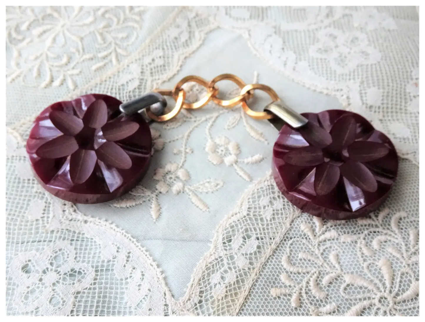 FABULOUS Vintage Carved Bakelite Cloak Cape Clasps,Bakelite Vintage Accessories, Vintage Cloak Clasps