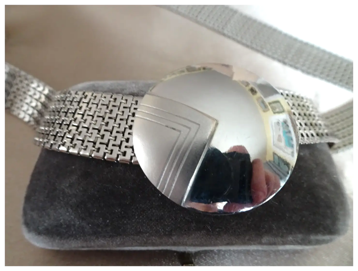 STUNNING Art Deco Chrome Belt and Buckle, Classic Deco ,Wonderful Condition, Collectible Art Deco Accessories