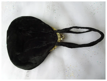 FABULOUS Vintage 1930s Velvet Evening Bag Purse,Lovely Frame and Kiss Clasp,Collectible Purses Hand Bags