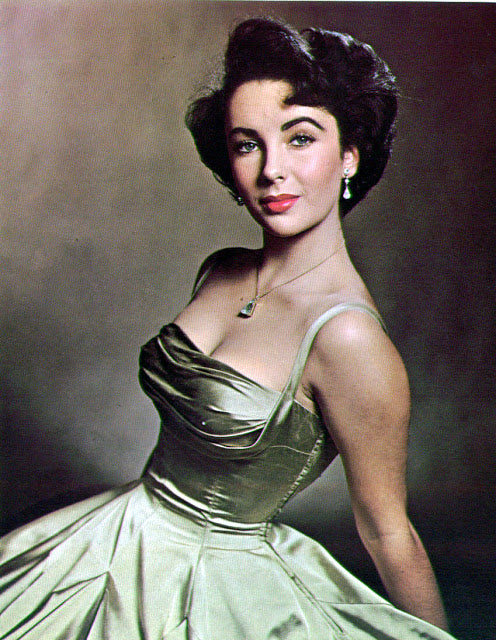 1950s Stunning Evening Gown or Cocktail Dress and Jacket Pattern Liz Taylor Style Figure Flattering Pleated Shaped Shelf Bust Low Back Full Dreamy Skirt Simplicity 1848 Vintage Sewing Pattern Bust 33