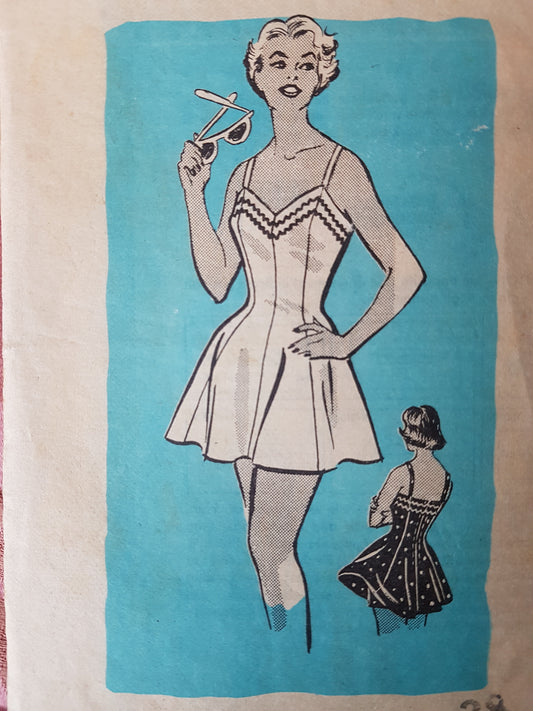 WONDERFUL 1950s Princess Bathing Suit Swim Wear Pattern MARIAN MARTIN 9018 Figure Flattering 2 Pc Swimsuit, Bust 38 Vintage Sewing Pattern FACTORY FOLDED